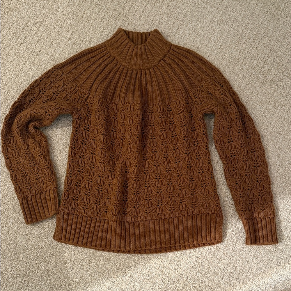 Madewell Chestnut Cowl Neck Sweater